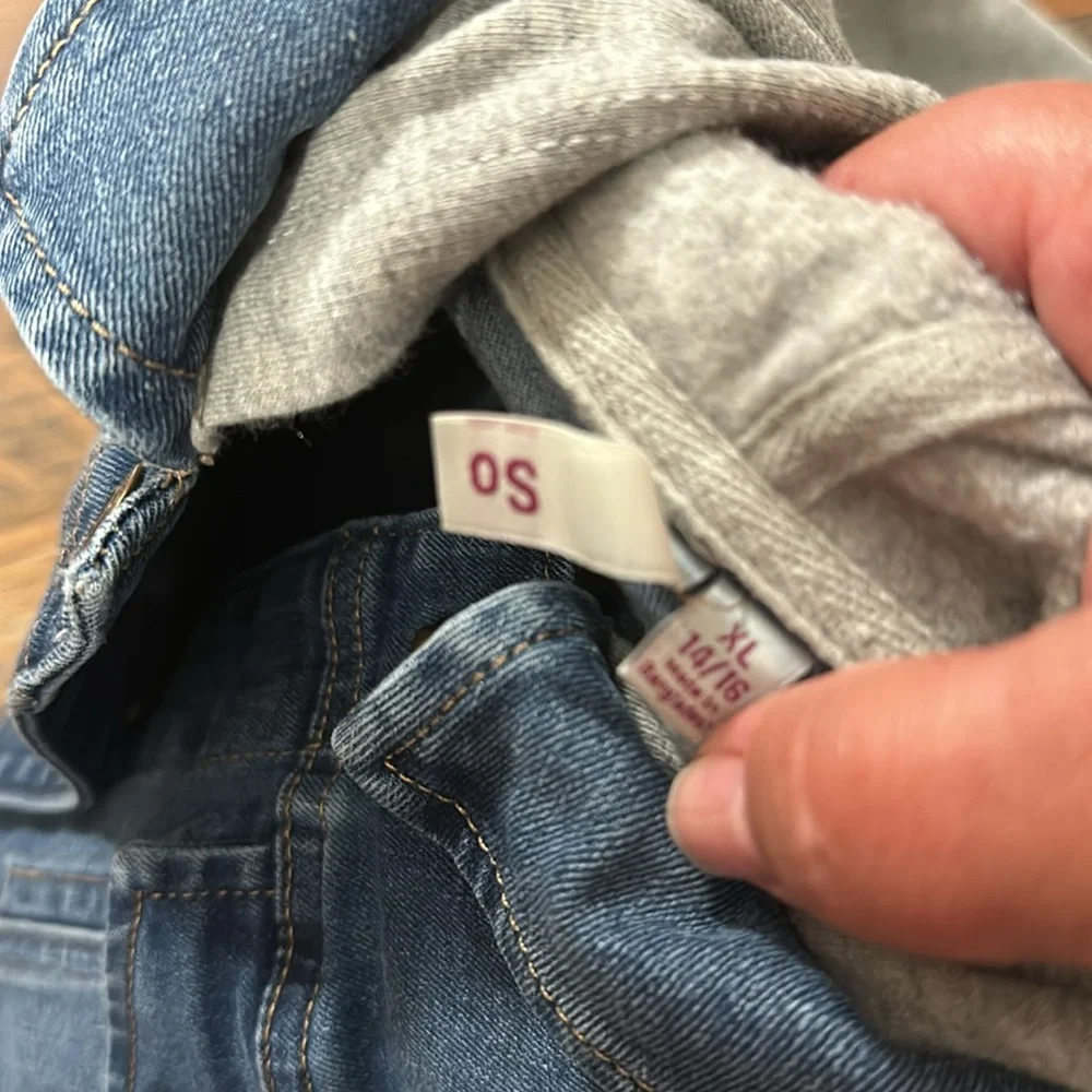 SO denim jacket with hoodie Sz 14 16